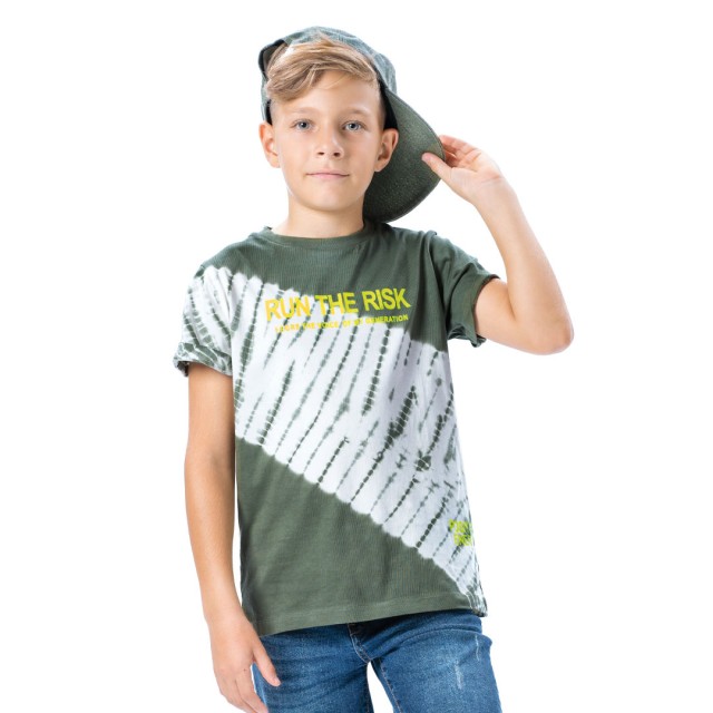 Boy΄s tie dye t-shirt with print | BATIK