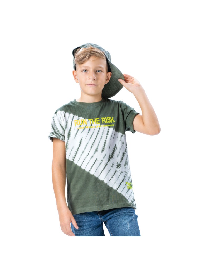 Boy΄s tie dye t-shirt with print | BATIK