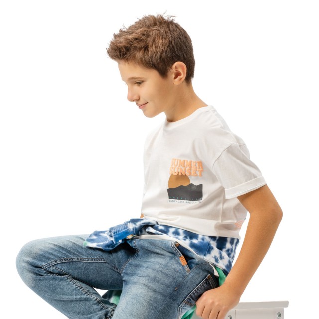 Κοντομάνικη μπλούζα με τύπωμα για αγόρι | ΕΚΡΟΥ