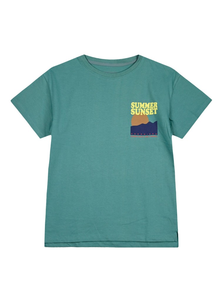 Κοντομάνικη μπλούζα με τύπωμα για αγόρι | ΠΡΑΣΙΝΟ ΤΗΣ ΕΡΗΜΟΥ