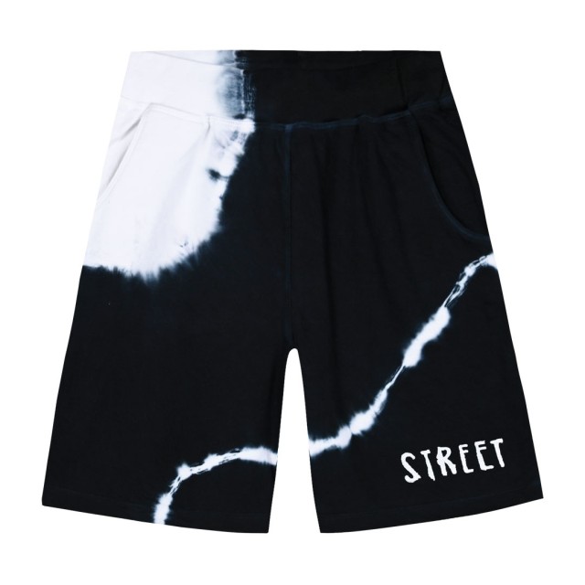 Βερμούδα τύπου tie dye με τύπωμα  για αγόρι | ΜΑΥΡΟ