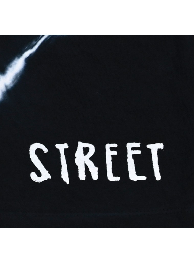 Βερμούδα τύπου tie dye με τύπωμα  για αγόρι | ΜΑΥΡΟ