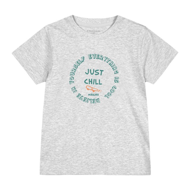 Κοντομάνικη μπλούζα με τύπωμα για αγόρι | ΕΚΡΟΥ ΜΕΛΑΝΖΕ