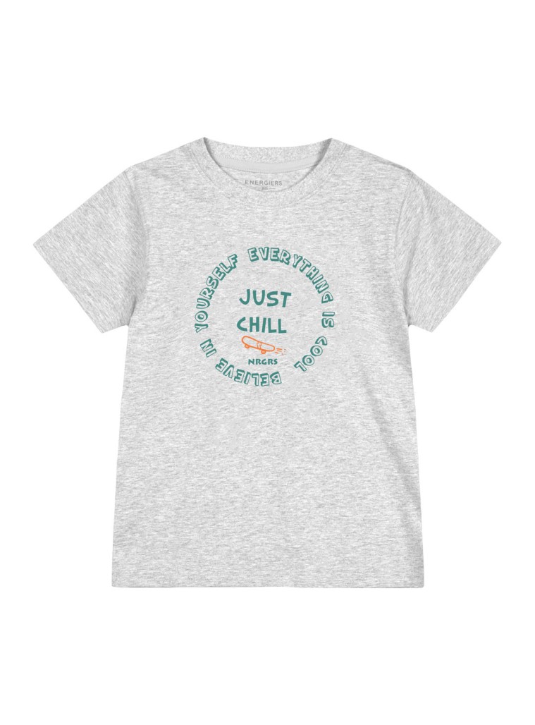 Κοντομάνικη μπλούζα με τύπωμα για αγόρι | ΕΚΡΟΥ ΜΕΛΑΝΖΕ