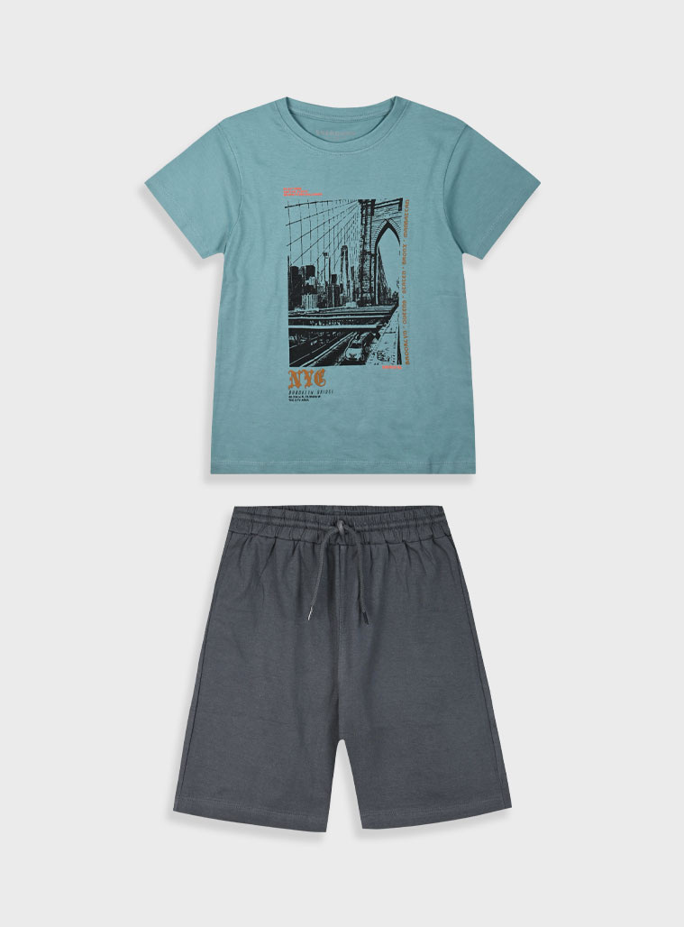 Σετ με τύπωμα για αγόρι | ΑΝΘΡΑΚΙ