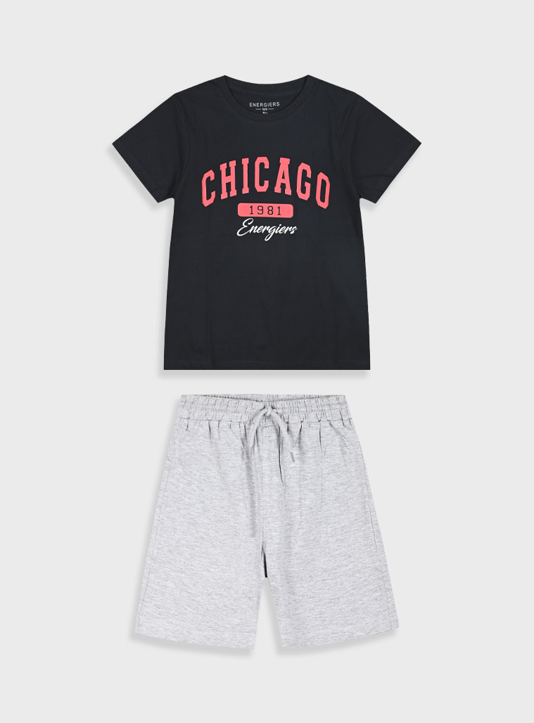 Σετ με τύπωμα για αγόρι | ΜΕΛΑΝΖΕ