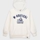 Pullover hoodie with embroidery for boys | ECRU
