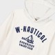 Pullover hoodie with embroidery for boys | ECRU