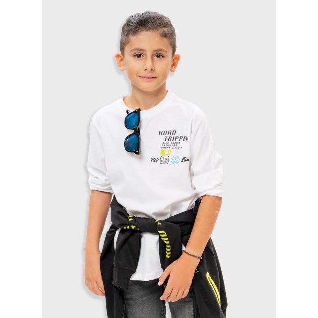 T-shirt with print for boys | WHITE