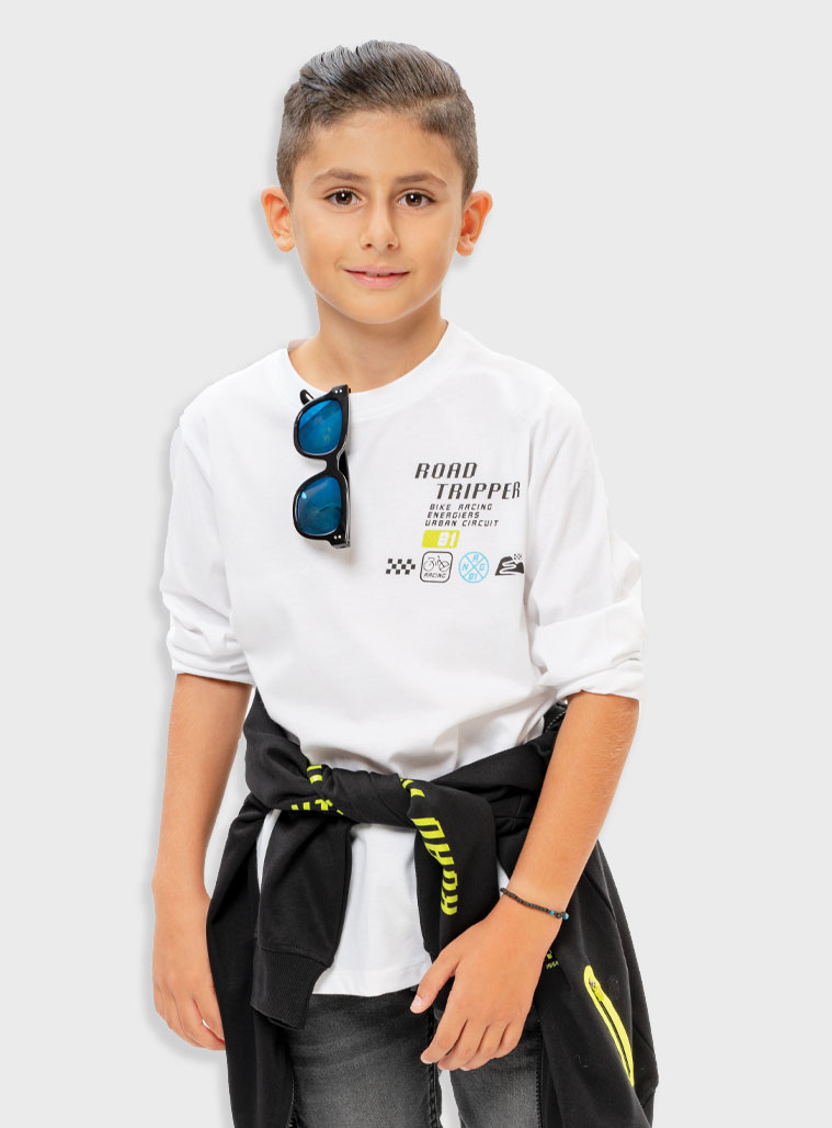 T-shirt with print for boys | WHITE