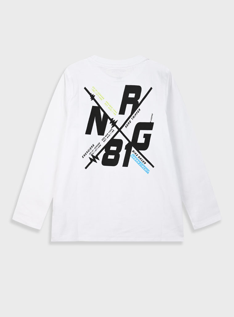 T-shirt with print for boys | WHITE
