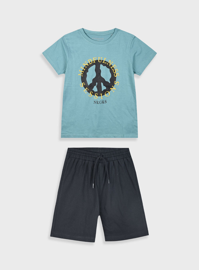 Σετ με τύπωμα για αγόρι | ΜΑΥΡΟ