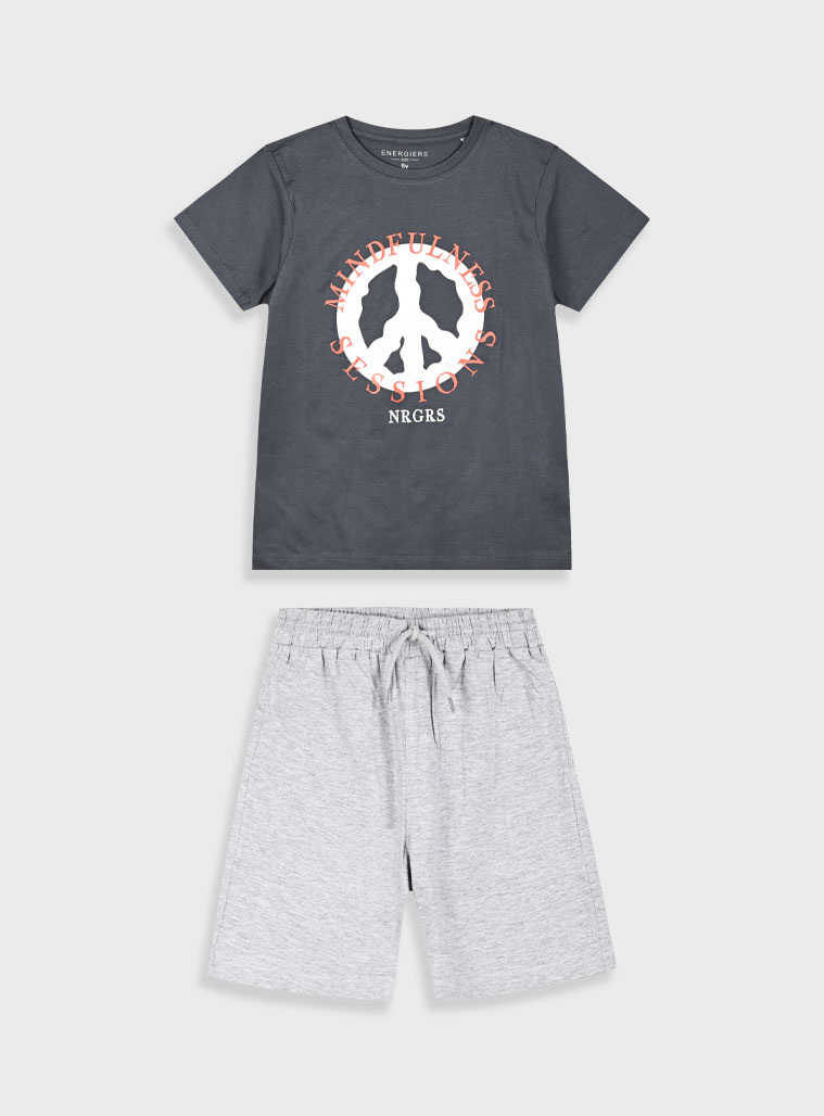 Σετ με τύπωμα για αγόρι | ΜΕΛΑΝΖΕ