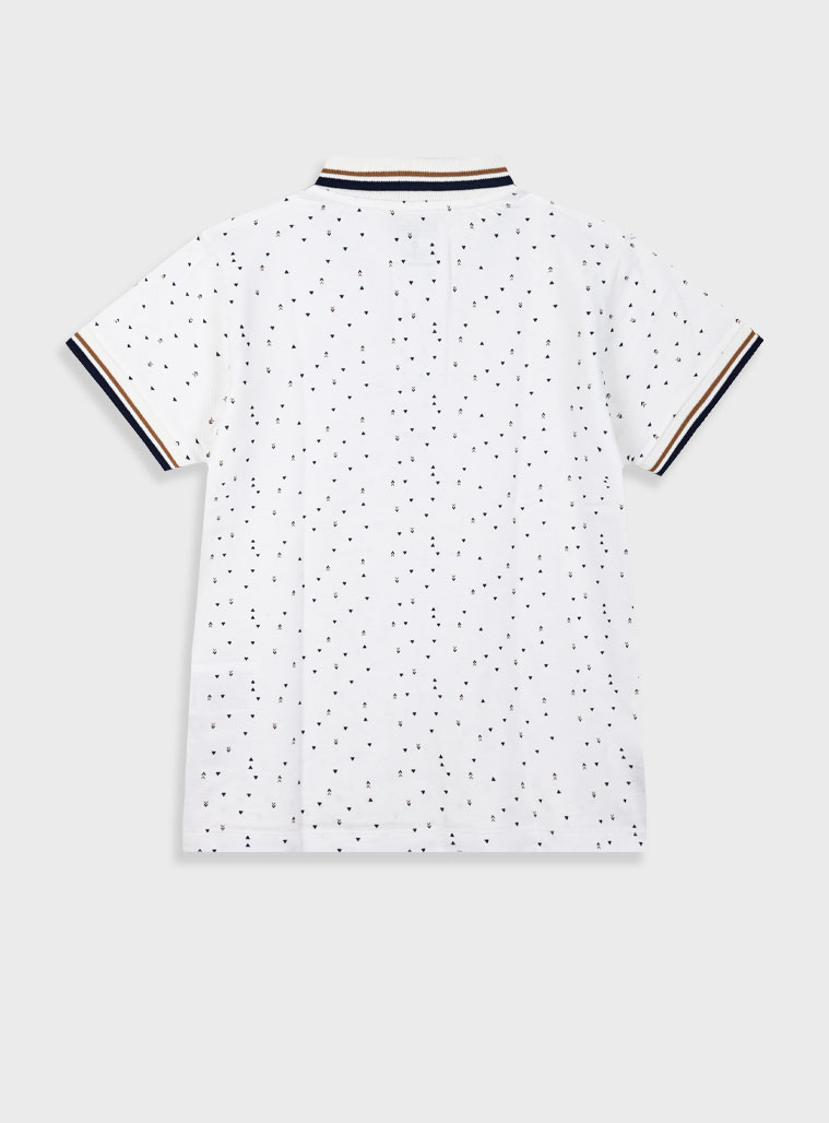 Printed polo for boys | WHITE