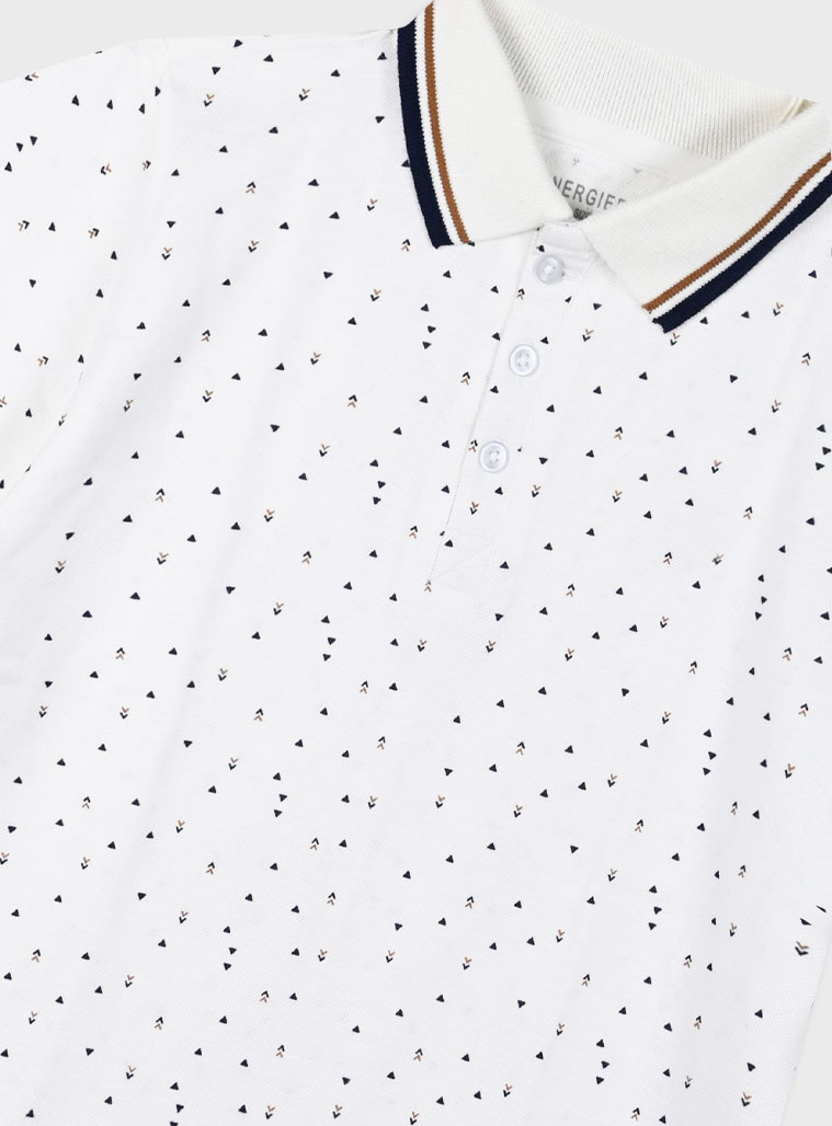 Printed polo for boys | WHITE