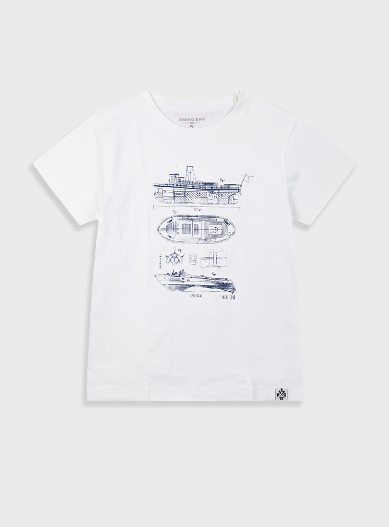 T-shirt with print for boys | ECRU