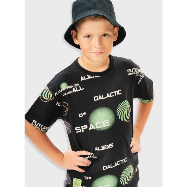 Printed t-shirt for boys | BLACK