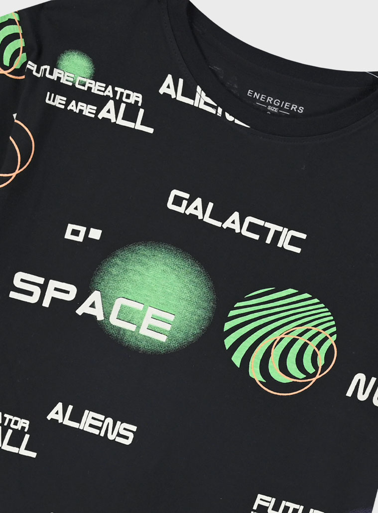 Printed t-shirt for boys | BLACK