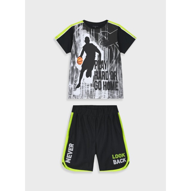 Σετ με τύπωμα για αγόρι | ΜΑΥΡΟ