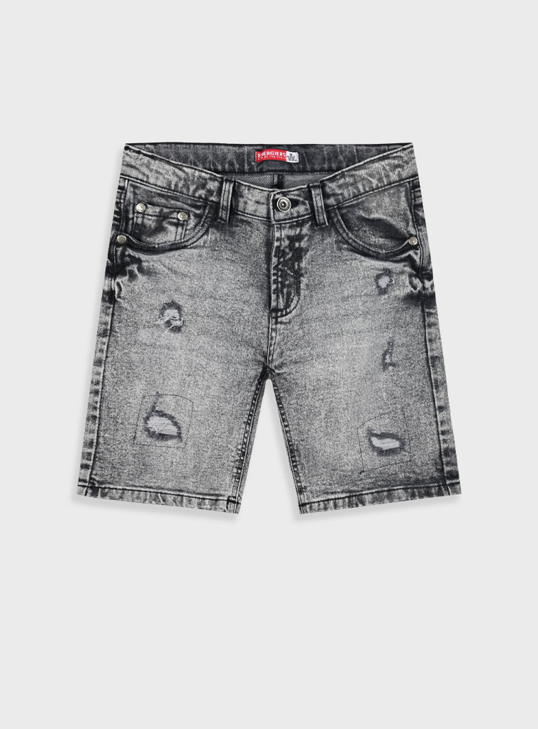 Denim bermuda for boys | BLACK DENIM
