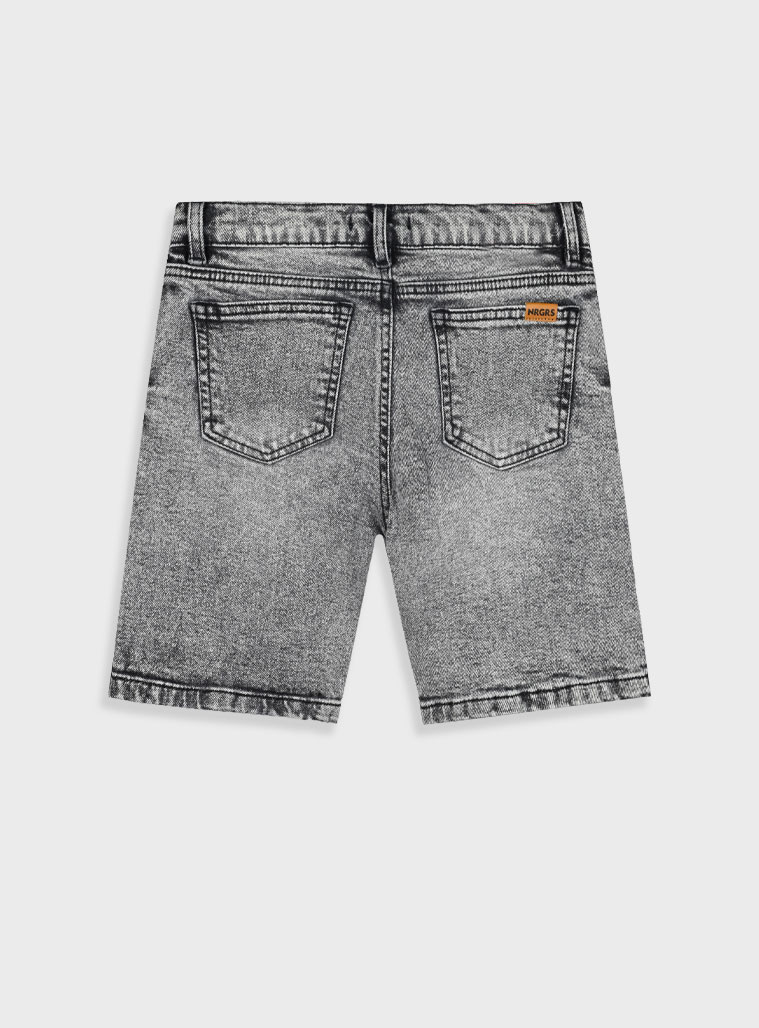 Denim bermuda for boys | BLACK DENIM