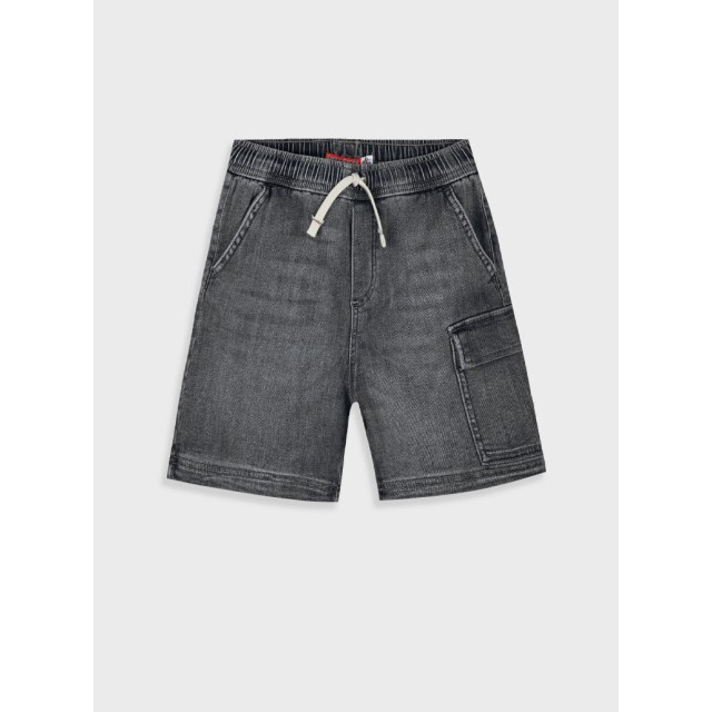 Cargo bermuda for boys | BLACK DENIM