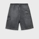 Cargo bermuda for boys | BLACK DENIM