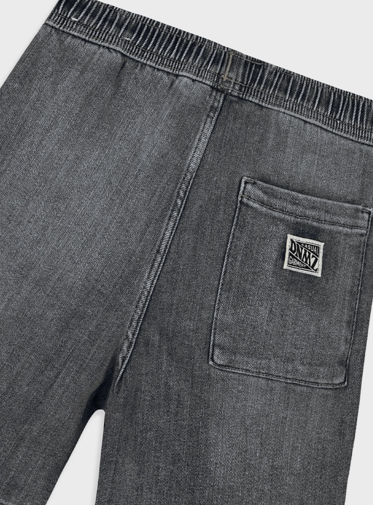 Cargo bermuda for boys | BLACK DENIM