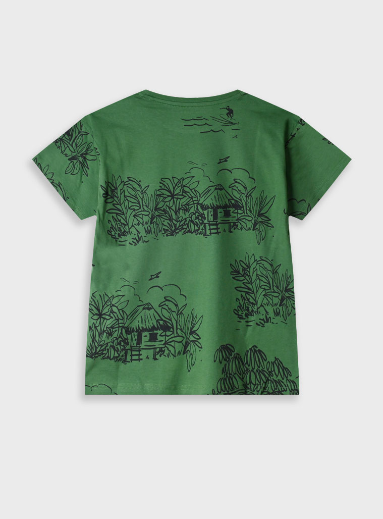 Printed t-shirt for boys | DESERT GREEN