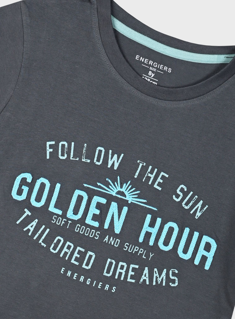 T-shirt with print for boys | ANTHRACITE