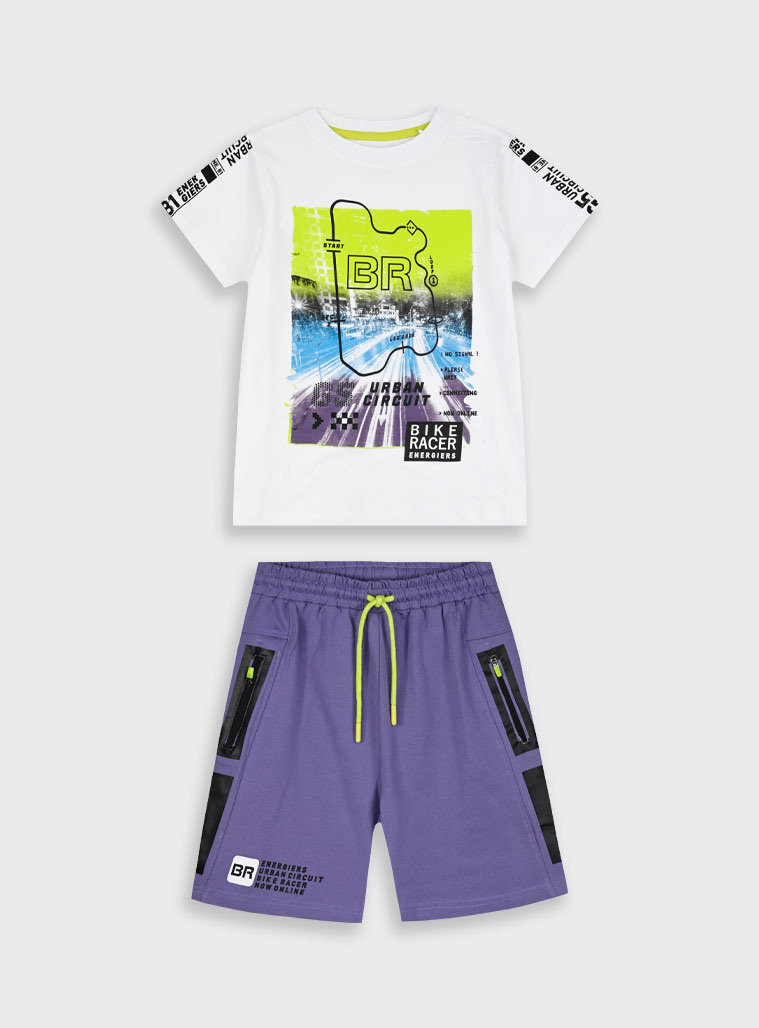 Set with print for boys | DUSTY LILAC