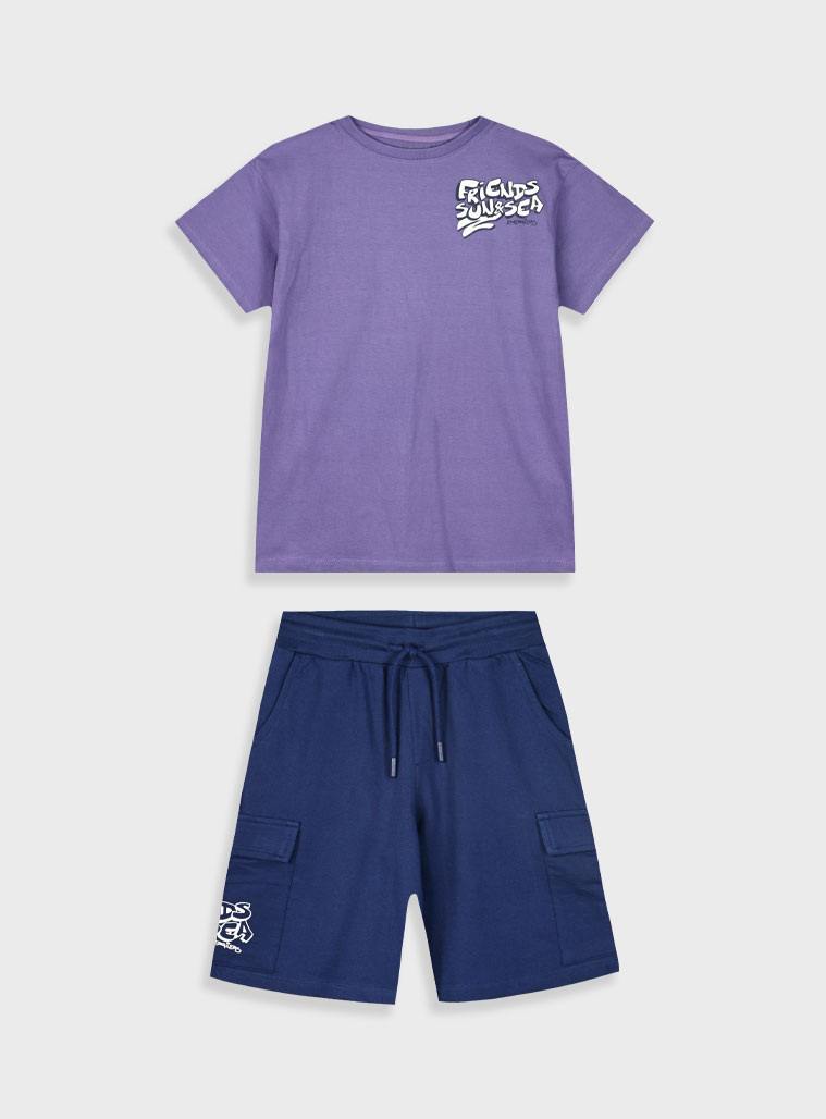 Set with print for boys | DUSTY LILAC