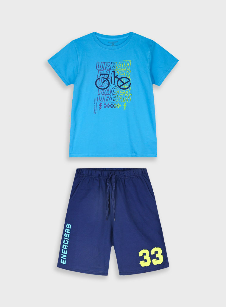 Σετ με τύπωμα για αγόρι | ΜΠΛΕ