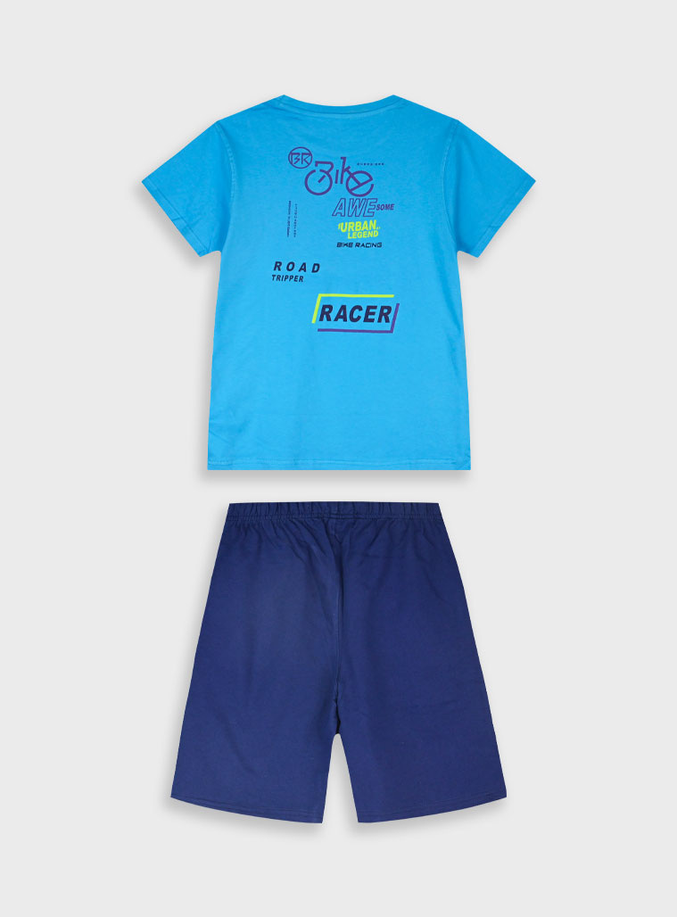 Σετ με τύπωμα για αγόρι | ΜΠΛΕ