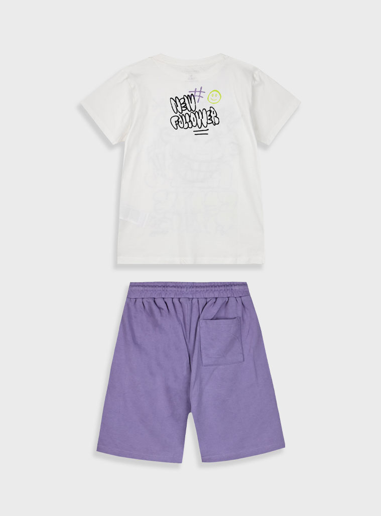 Σετ με τύπωμα για αγόρι | ΣΚΟΝΙΣΜΕΝΟ ΛΙΛΑ