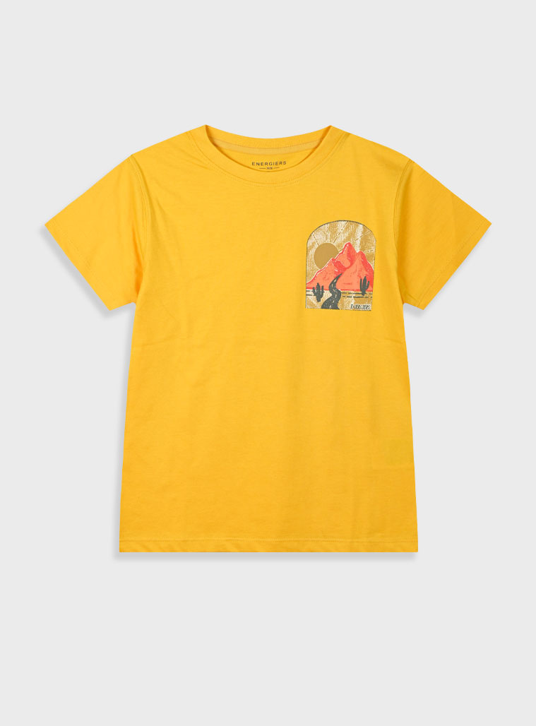 T-shirt with print for boys | MUSTARD