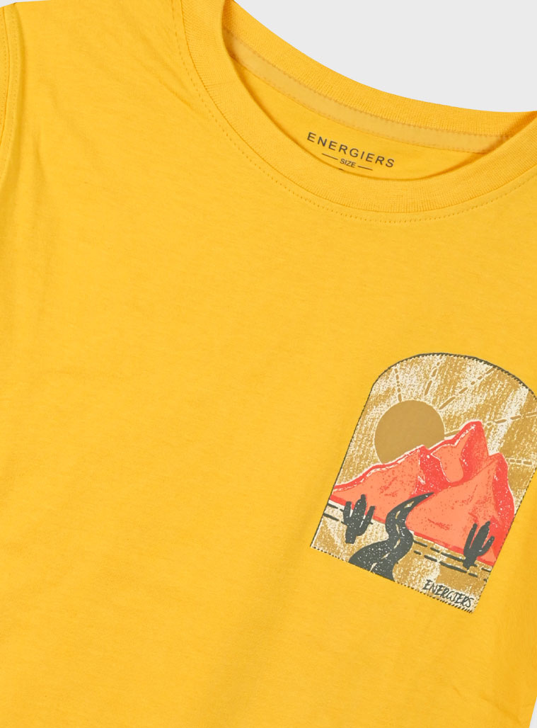 T-shirt with print for boys | MUSTARD