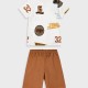 Set with printed t-shirt for boys | CHOCOLATE