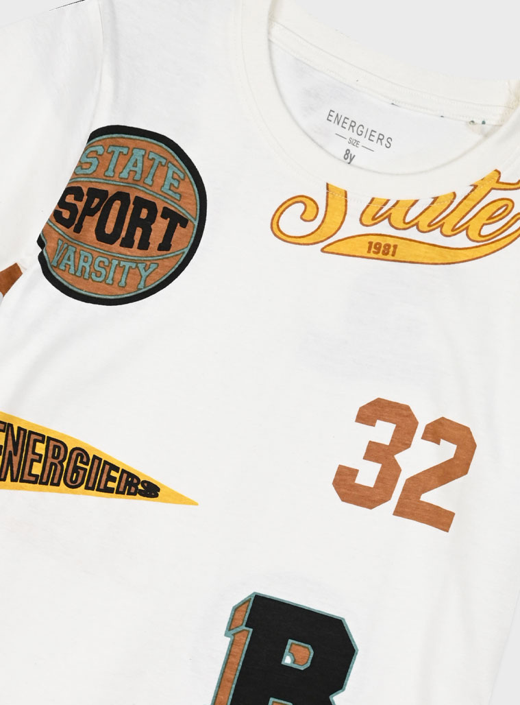 Set with printed t-shirt for boys | CHOCOLATE