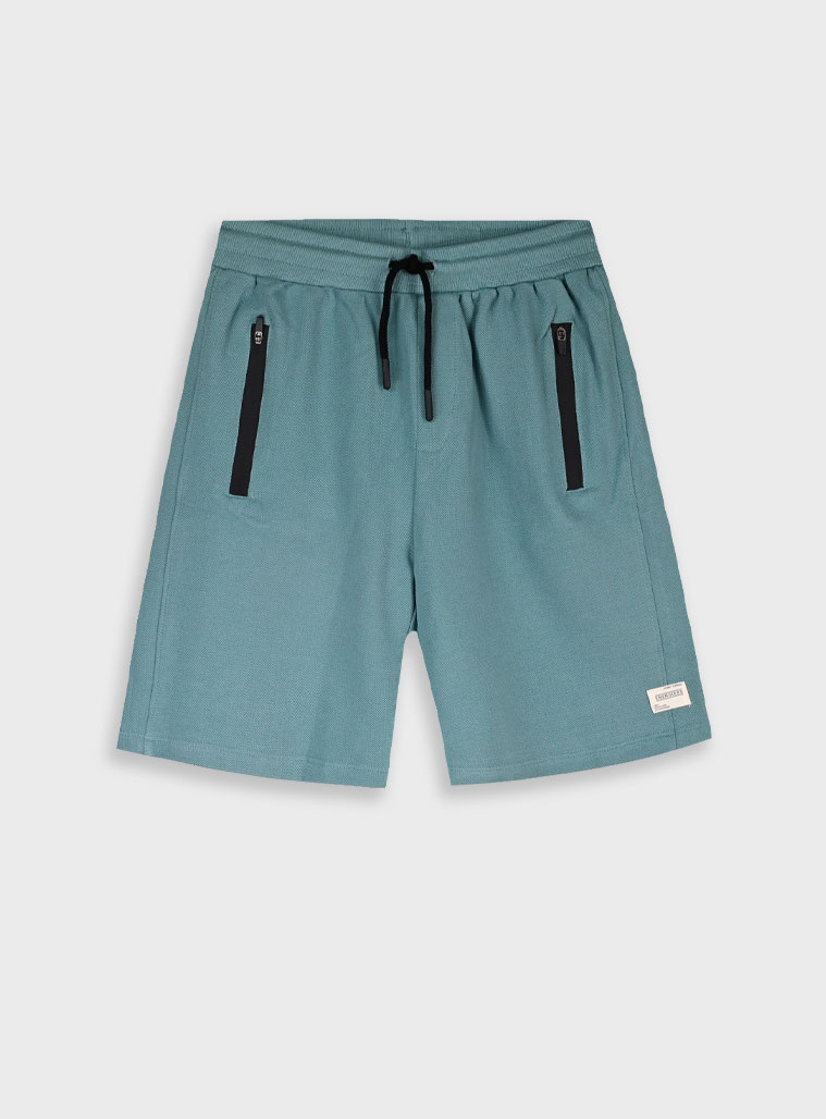 Pique bermuda for boys | DESERT GREEN