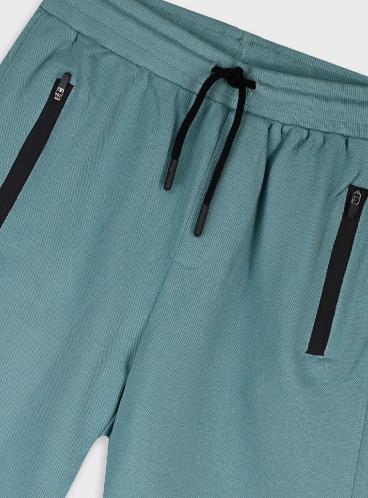 Pique bermuda for boys | DESERT GREEN