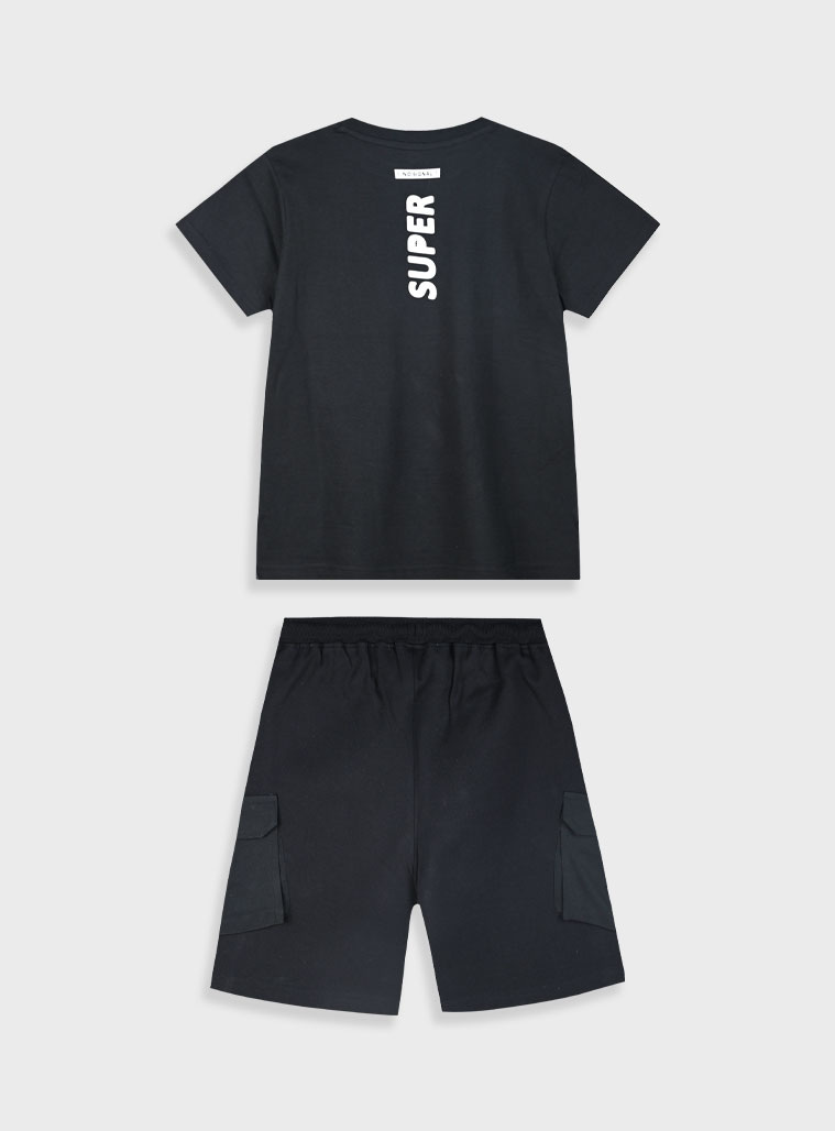 Σετ με τύπωμα για αγόρι | ΜΑΥΡΟ