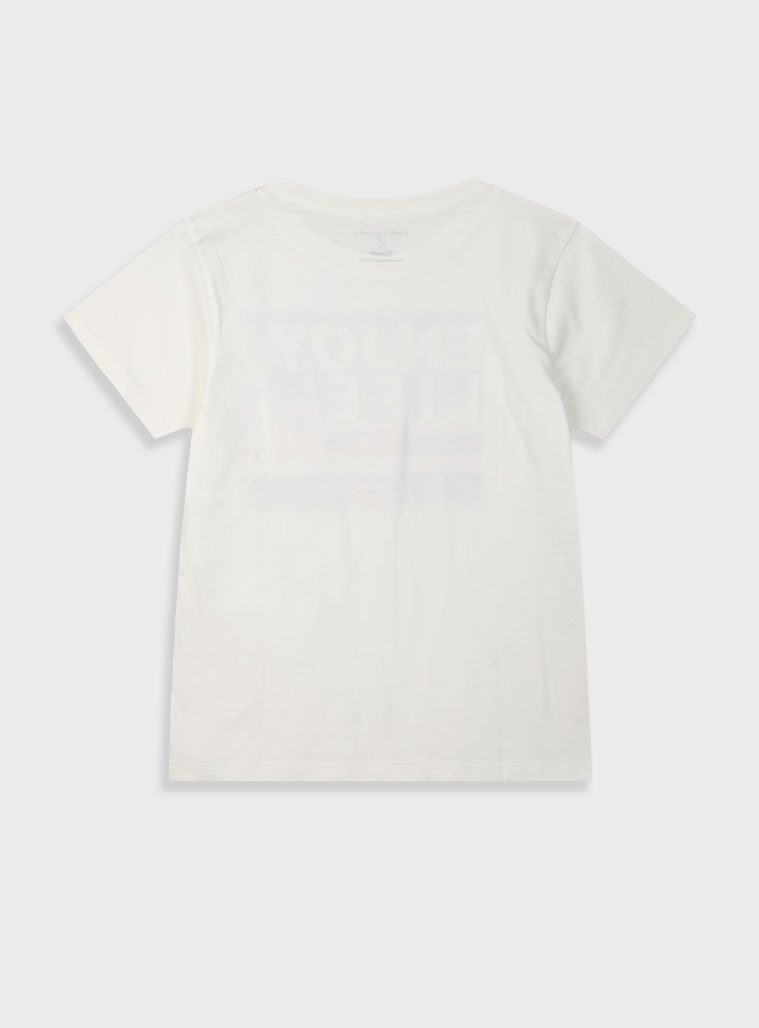 T-shirt with print for boys | ECRU