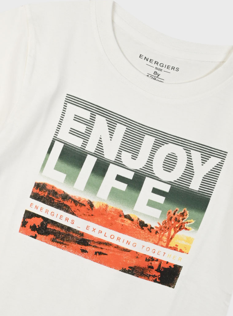 T-shirt with print for boys | ECRU