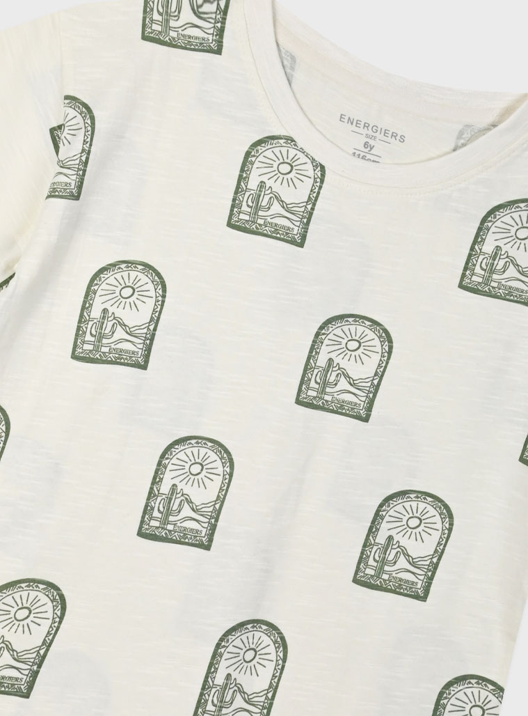 Printed t-shirt for boys | CREAM
