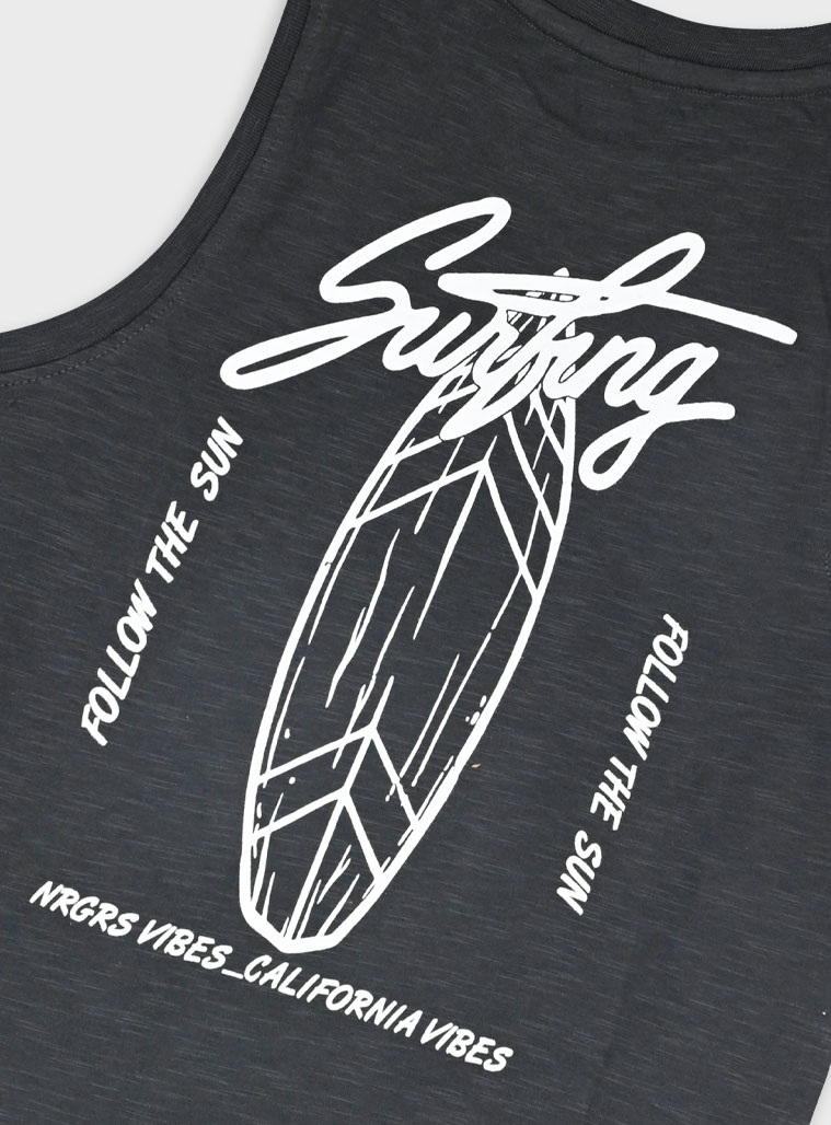 Tank top with print for boys | ANTHRACITE