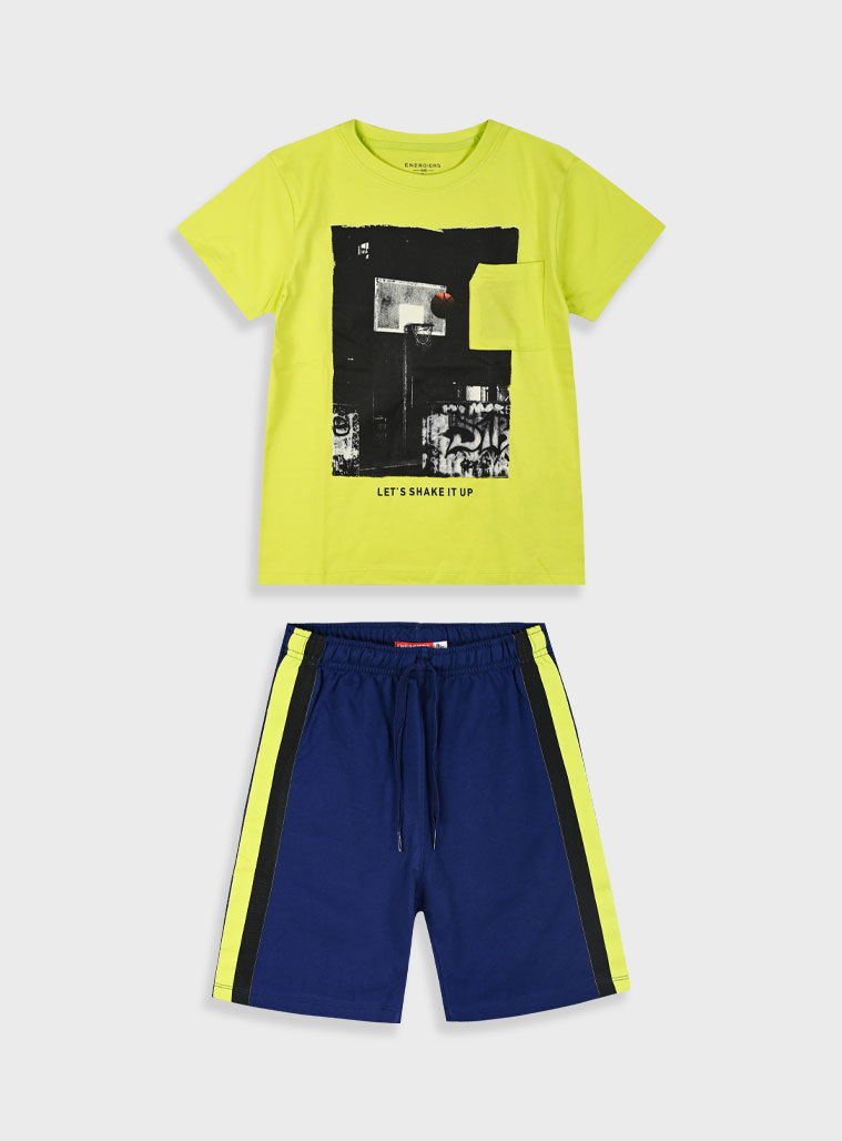 Σετ με τύπωμα για αγόρι | ΜΠΛΕ