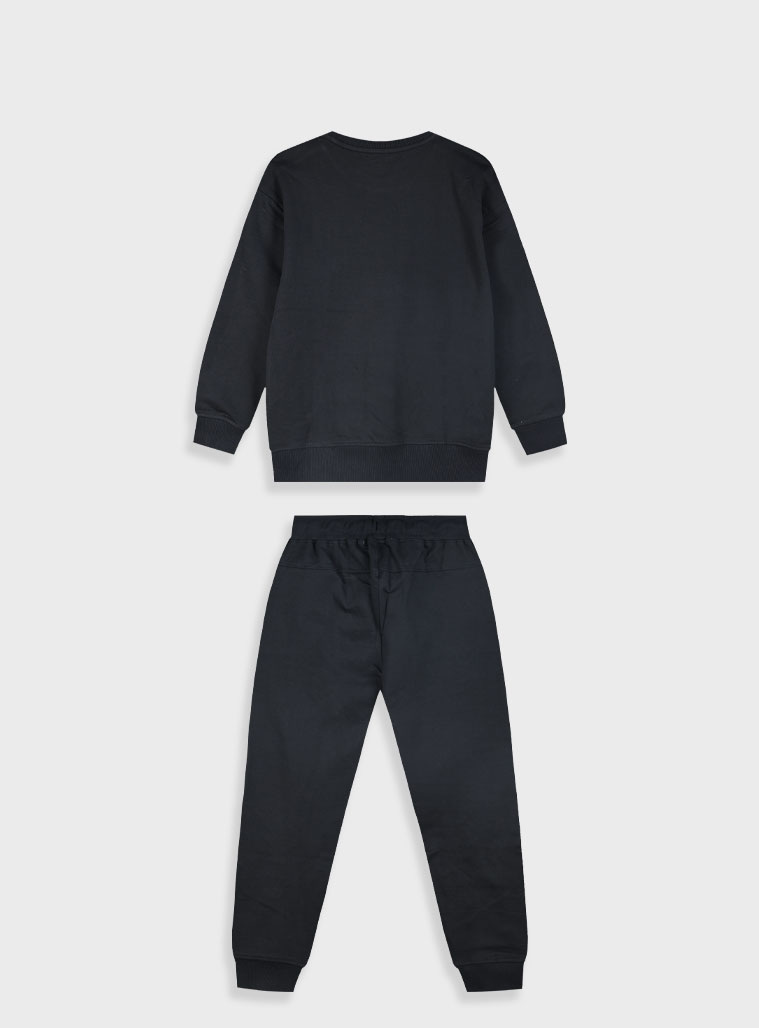 Tracksuit with print for boys | BLACK