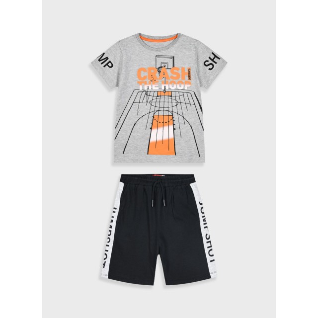 Set with print for boys | BLACK