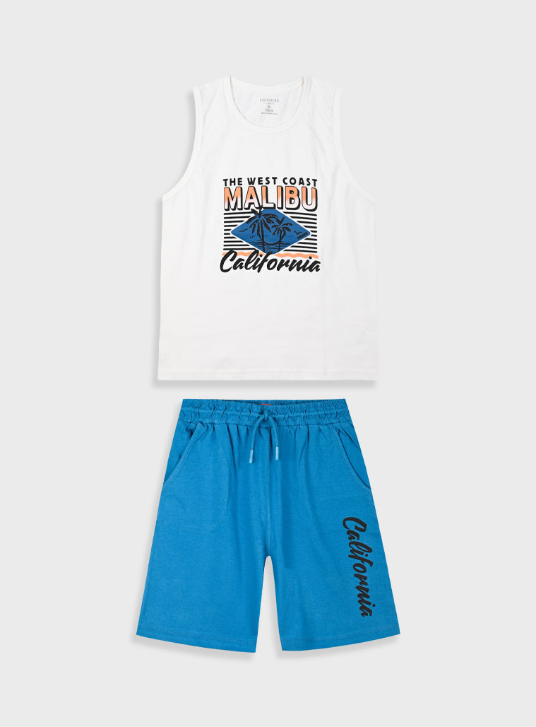 Set with print for boys | PETROL